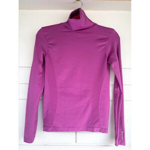 Climawear Women’s Small Purple Seamless Long Sleeve Activewear Turtleneck Top